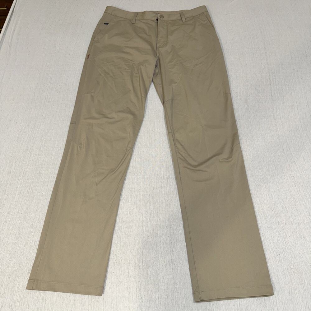 RHONE Commuter Pants Men's 34x32 RN 141364 Khaki Performance Golf EUC